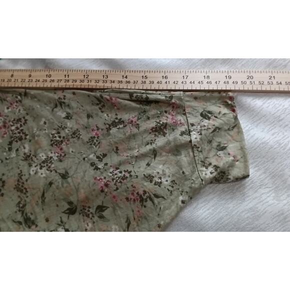 Mudd green floral Dolman Whimsigoth Office work career Goblincore Forest fairy - Picture 4 of 5